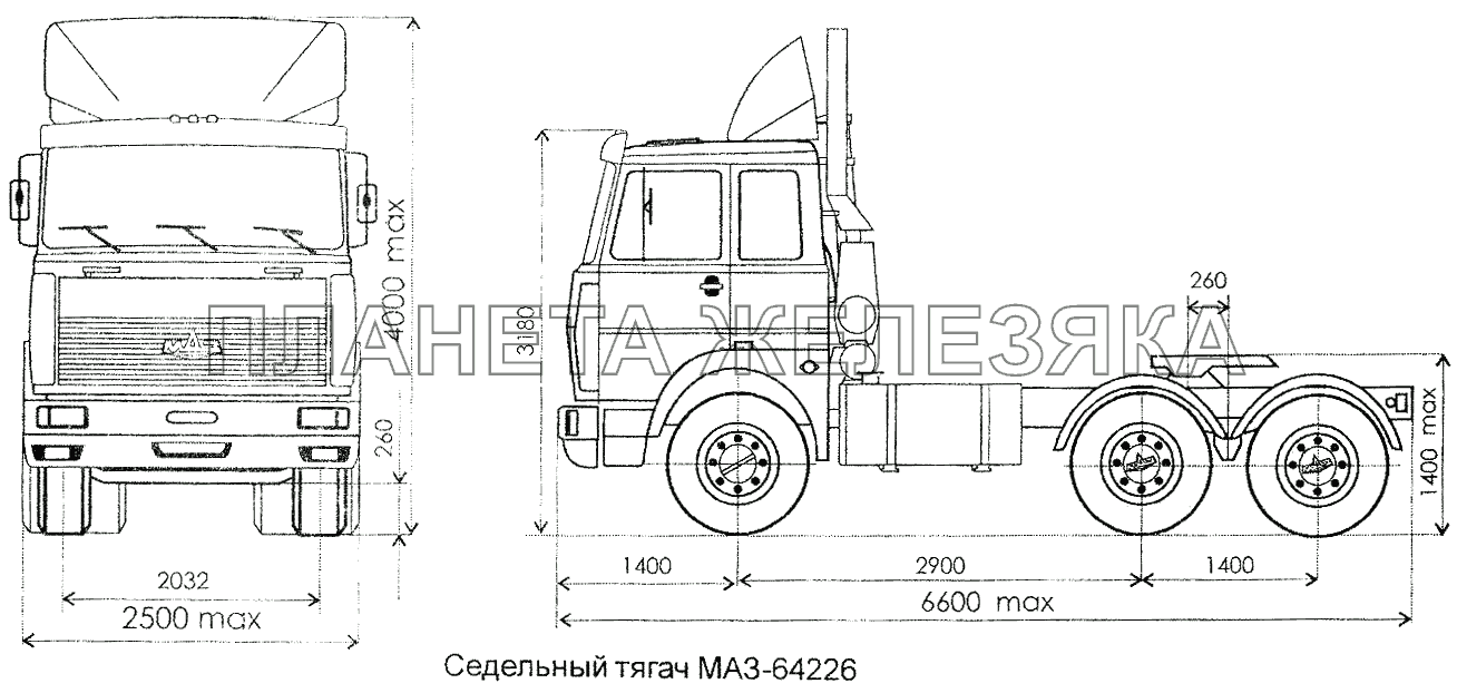 Седельный тягач МАЗ-64226 МАЗ-54326